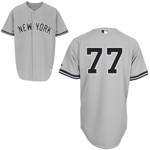 Mason Williams #77 MLB Jersey-New York Yankees Men's Authentic Road Gray Baseball Jersey - Click Image to Close